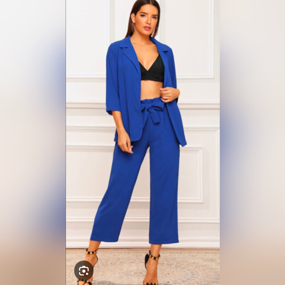 💙 Royal Blue Two-Piece Set – Lightweight & Versatile (Size: Large) 💙